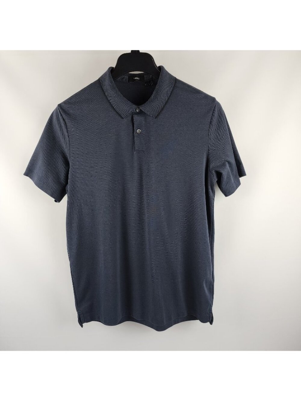 Theory Shirt Mens Large Blue Pique Polo Classic Collar Shirt